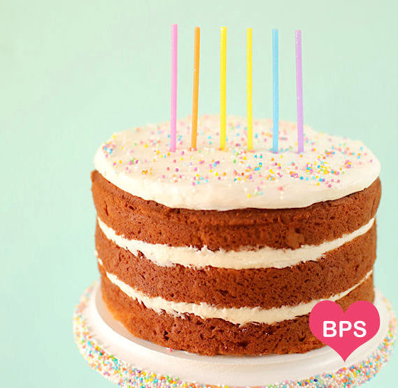Thin Glitter Candles: Yellow | www.sprinklebeesweet.com