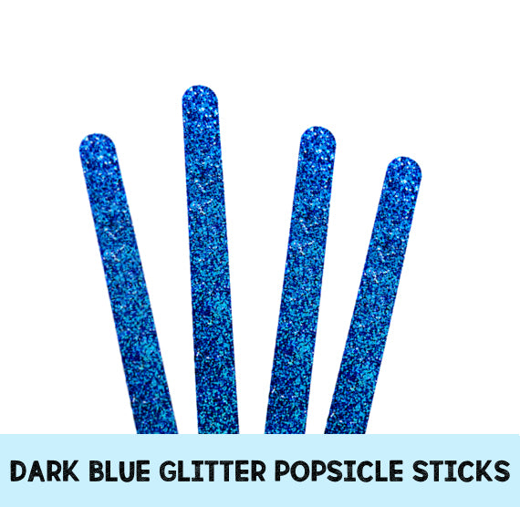 Acrylic Popsicle Sticks: Dark Blue Glitter | www.sprinklebeesweet.com