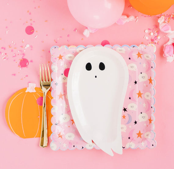 Halloween Plates: Happy Haunting Ghost | www.sprinklebeesweet.com