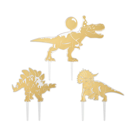Party Dinosaur Cake Topper Kit | www.sprinklebeesweet.com