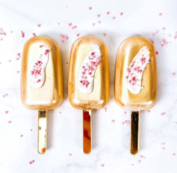 Metallic Glamorous Gold Edible Art Paint | www.sprinklebeesweet.com