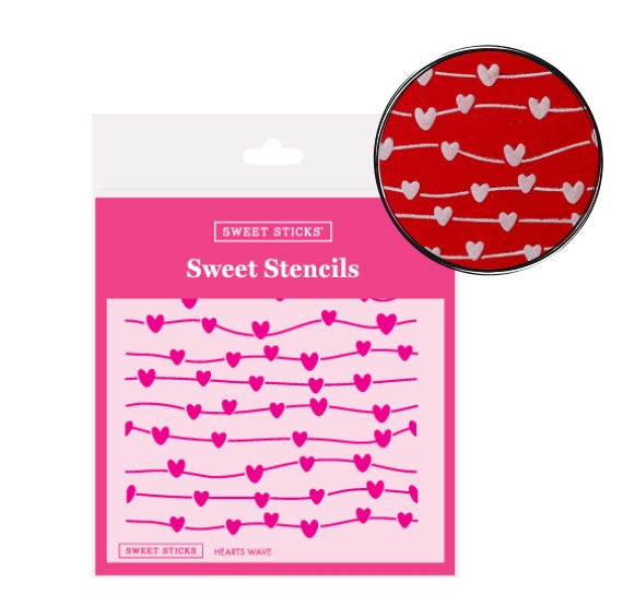 Sweet Stencils: Hearts Wave | www.sprinklebeesweet.com