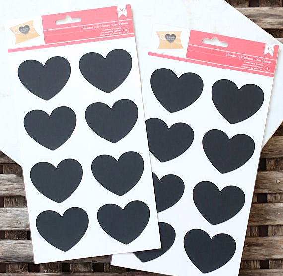 Chalkboard Heart Stickers | www.sprinklebeesweet.com