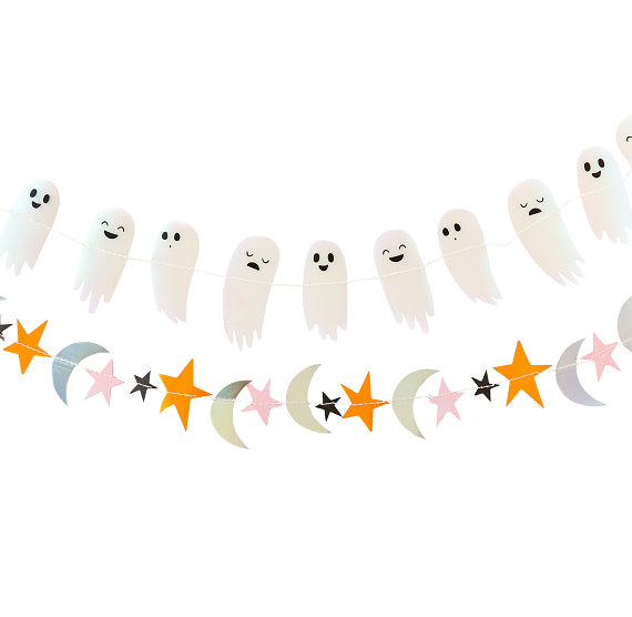 Halloween Party Mini Banner Set: Happy Haunting | www.sprinklebeesweet.com