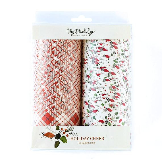 Christmas Baking Cups: Holly + Plaid | www.sprinklebeesweet.com