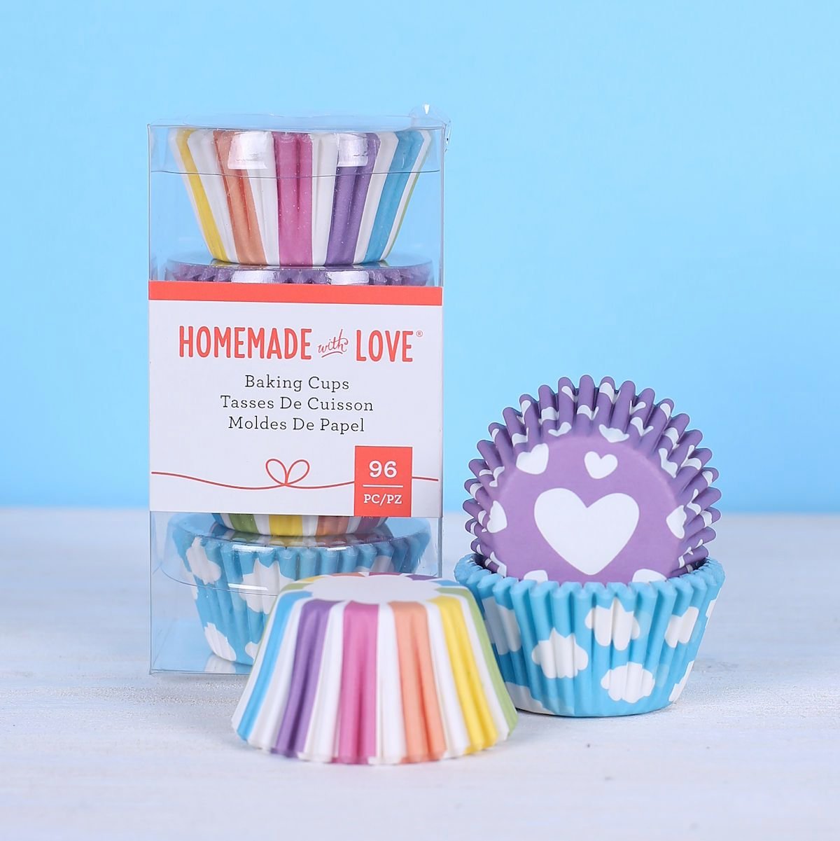 Mini Cupcake Liners: Clouds + Rainbow | www.sprinklebeesweet.com
