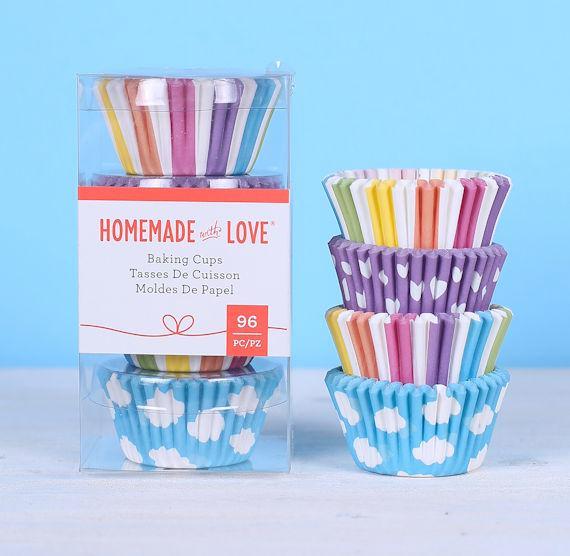 Mini Cupcake Liners: Clouds + Rainbow | www.sprinklebeesweet.com