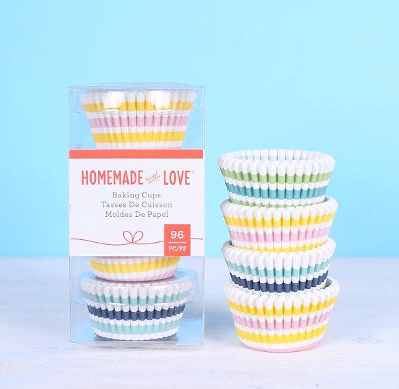 Mini Cupcake Liners: Stripes | www.sprinklebeesweet.com