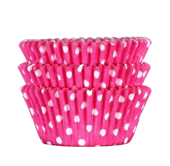 Bulk Jumbo Cupcake Liners: Pink Polka Dot | www.sprinklebeesweet.com