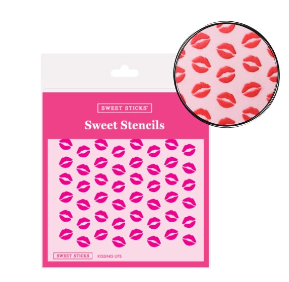 Sweet Stencils: Kissing Lips | www.sprinklebeesweet.com