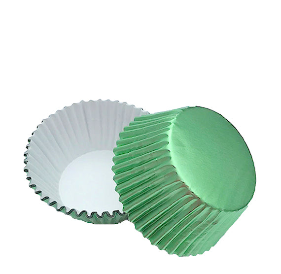 Bulk Cupcake Liners: Light Green Foil | www.sprinklebeesweet.com