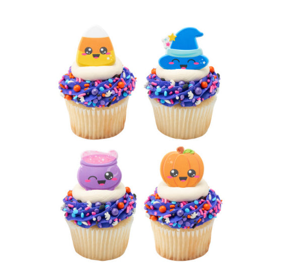 Cuties Halloween Cupcake Topper Rings | www.sprinklebeesweet.com