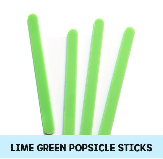 Lime Green Acrylic Popsicle Sticks for Cakesicles, Glitter Pops