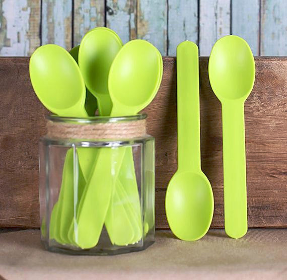 Reusable Ice Cream Spoons: Lime Green | www.sprinklebeesweet.com