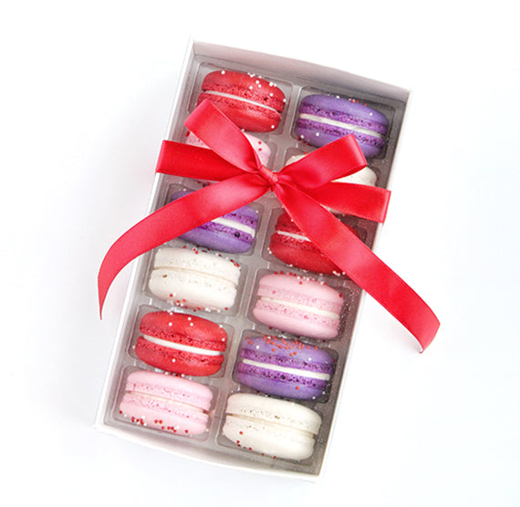 White Macaron Boxes with Inserts | www.sprinklebeesweet.com