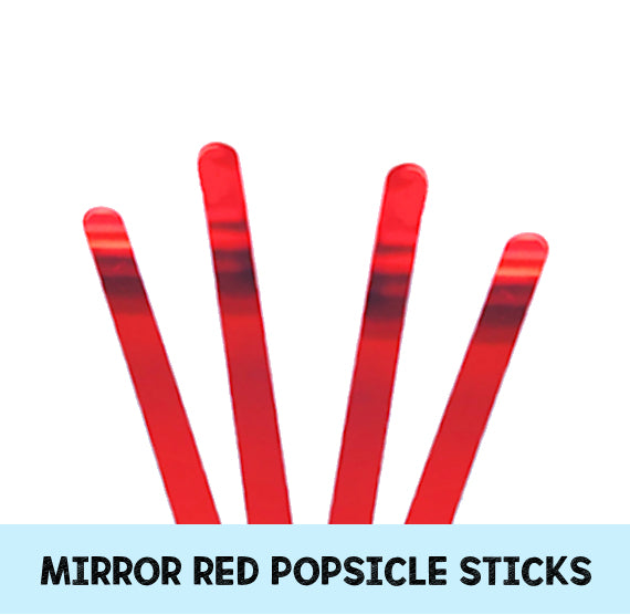 Mirror Red Popsicle Sticks: Acrylic Cakesicle Sticks