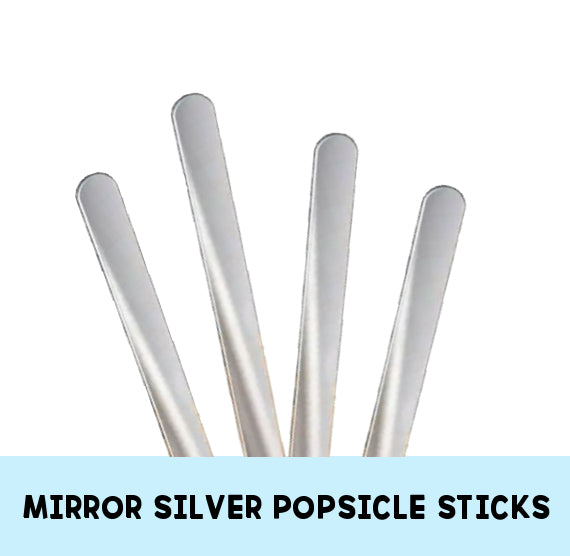 Shop Mirror Silver Popsicle Sticks: Acrylic Cakesicle Sticks 12 Count –  Sprinkle Bee Sweet
