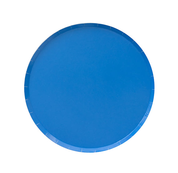 Oh Happy Day Large Plates: 9" Royal Blue | www.sprinklebeesweet.com