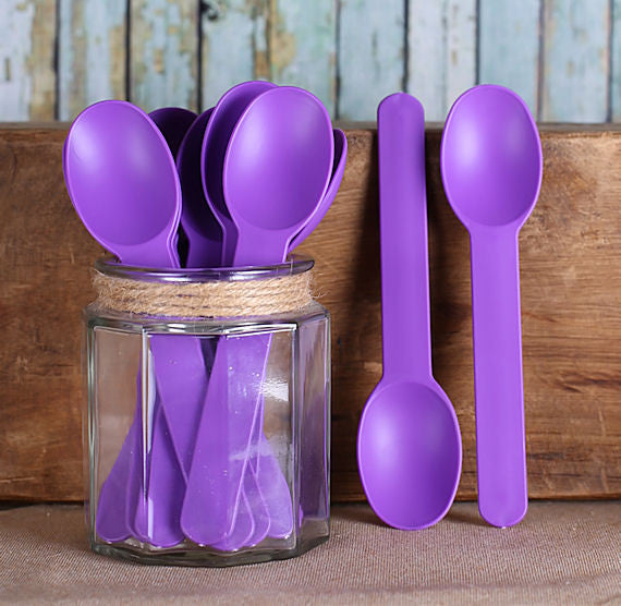 Biodegradable Ice Cream Spoons: Purple | www.sprinklebeesweet.com