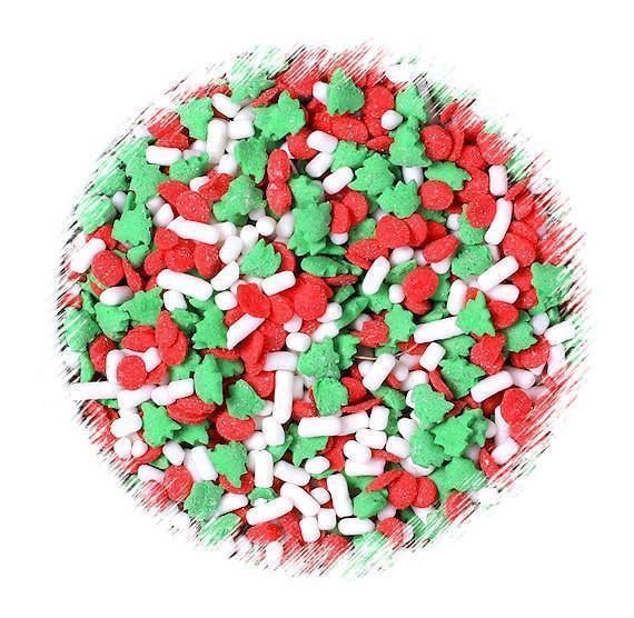 Christmas Trees & Dots Sprinkles Mix | www.sprinklebeesweet.com