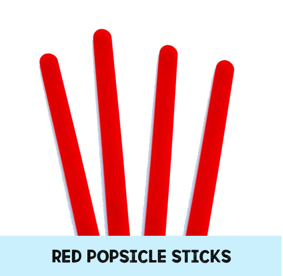 Red Popsicle Sticks: Acrylic Cakesicle Sticks