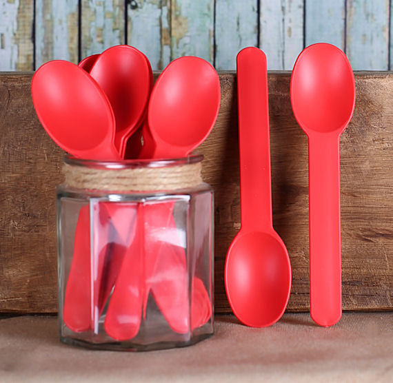 Reusable Ice Cream Spoons: Red | www.sprinklebeesweet.com