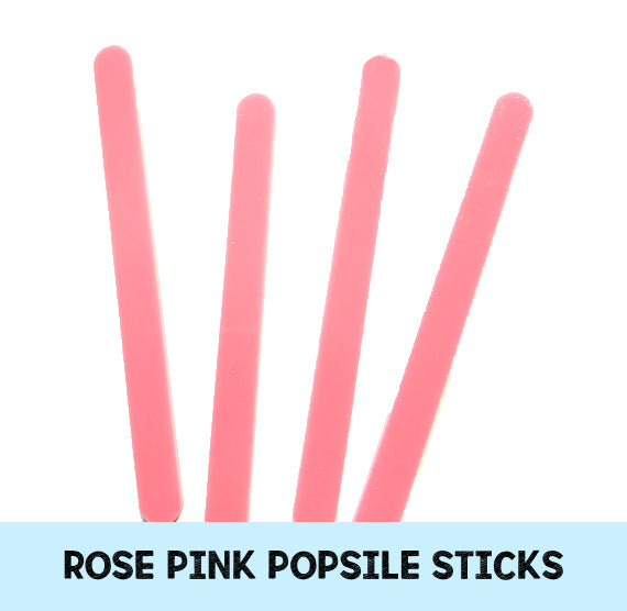 Rose Pink Popsicle Sticks: Acrylic Cakesicle Sticks | www.sprinklebeesweet.com
