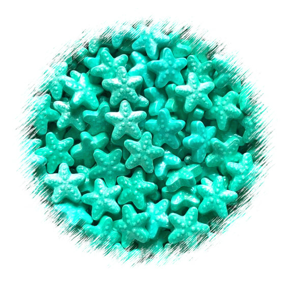 Starfish Candy Sprinkles: Teal | www.sprinklebeesweet.com
