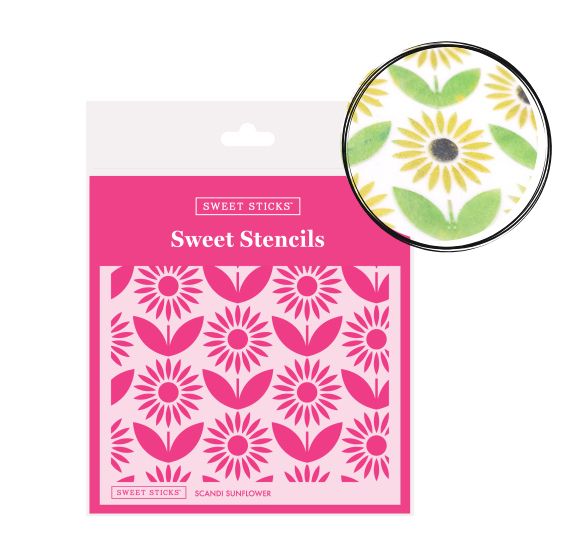 Sweet Stencils: Scandi Sunflower | www.sprinklebeesweet.com