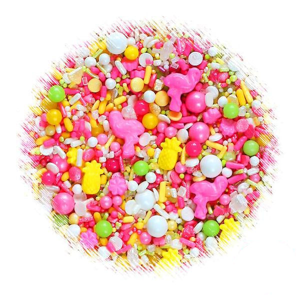 Sprinklefetti™ Tropical Flamingo Sprinkles Mix | www.sprinklebeesweet.com