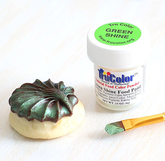 TruColor Green Shine Food Paint Powder | www.sprinklebeesweet.com