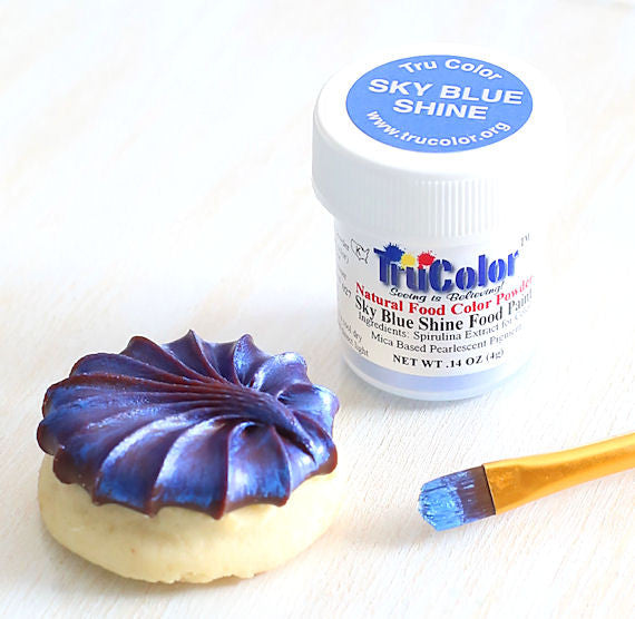TruColor Sky Blue Shine Food Paint Powder | www.sprinklebeesweet.com