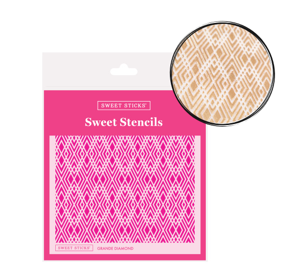 Sweet Stencils: Grande Diamond | www.sprinklebeesweet.com