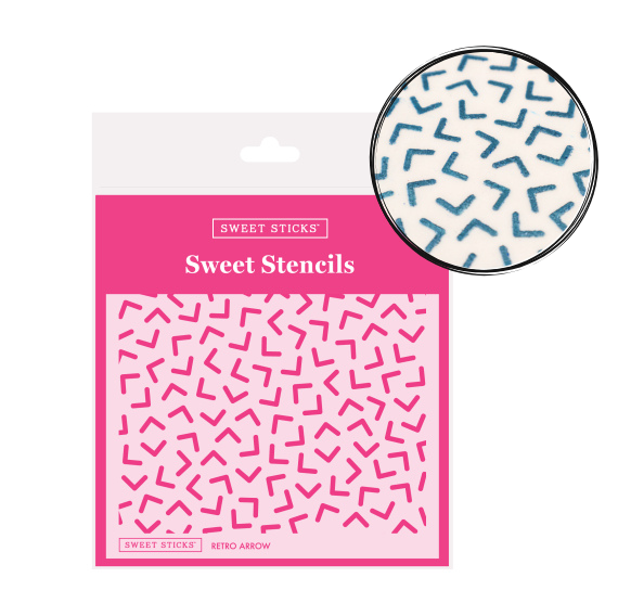 Sweet Stencils: Retro Arrow | www.sprinklebeesweet.com