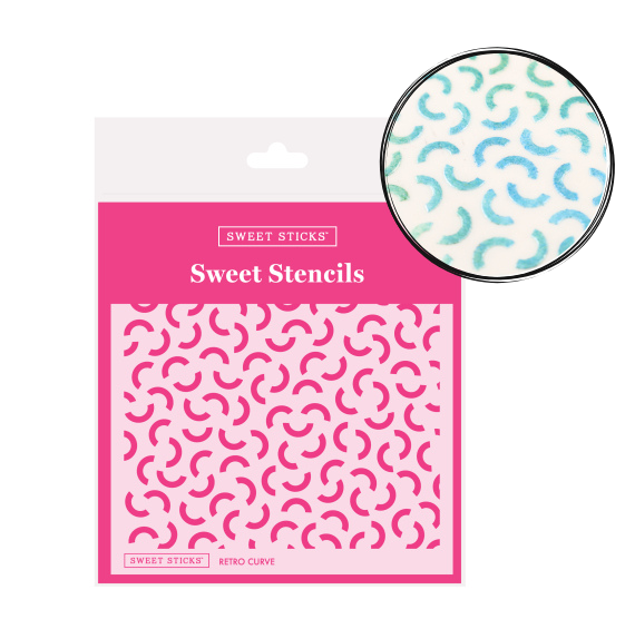 Sweet Stencils: Retro Curve | www.sprinklebeesweet.com