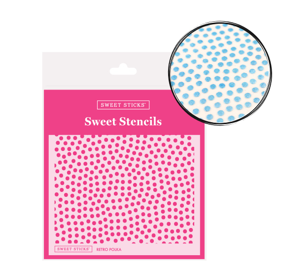 Sweet Stencils: Retro Polka Dot | www.sprinklebeesweet.com