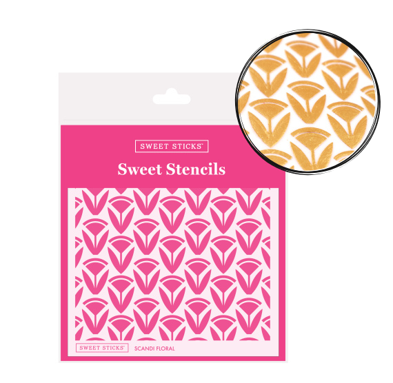 Sweet Stencils: Scandi Floral | www.sprinklebeesweet.com