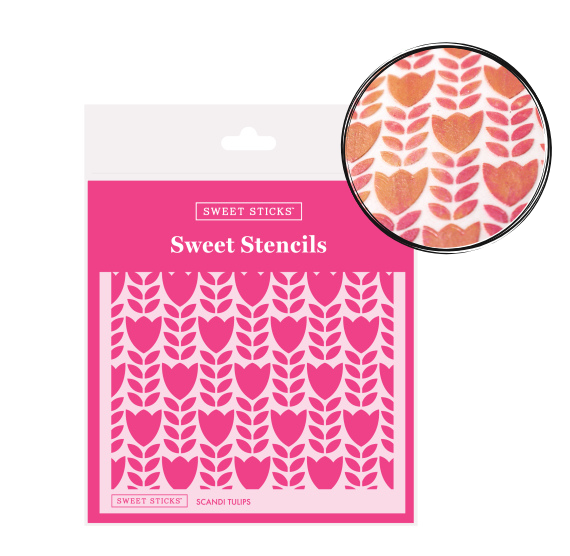 Sweet Stencils: Scandi Tulips | www.sprinklebeesweet.com