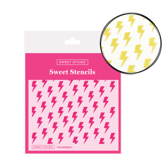 Sweet Stencils: Thunderbolt | www.sprinklebeesweet.com