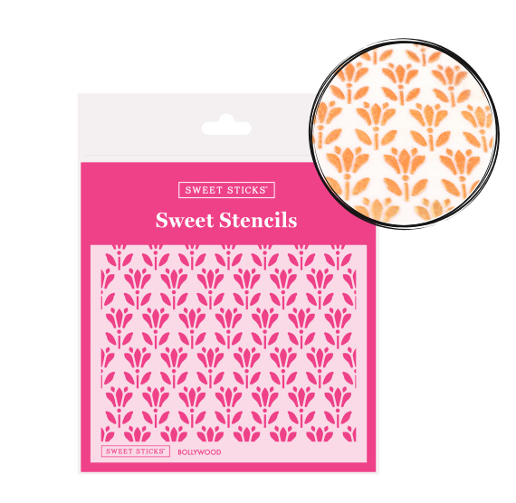 Sweet Stencils: Bollywood Flower | www.sprinklebeesweet.com