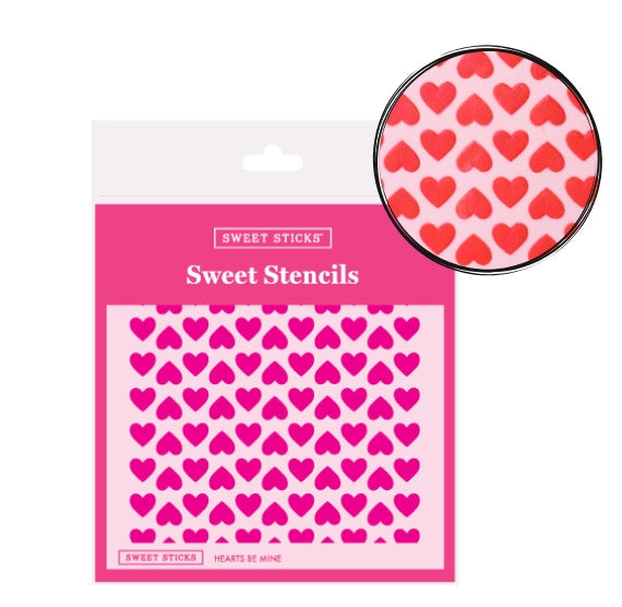 Sweet Stencils: Be Mine Hearts | www.sprinklebeesweet.com
