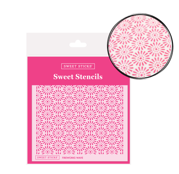 Sweet Stencils: Fireworks Wave | www.sprinklebeesweet.com