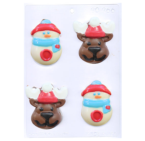 Christmas Candy Mold: Reindeer + Snowman | www.sprinklebeesweet.com
