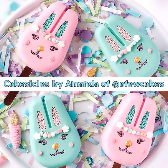 Cute Bunny Cakesicle Mold: Bunnysicle | www.sprinklebeesweet.com