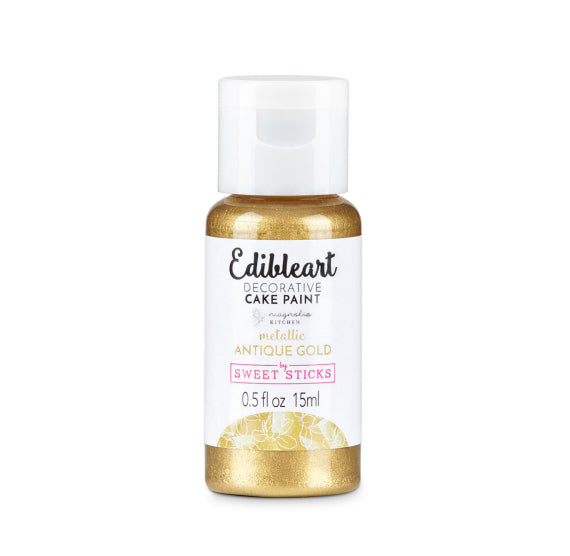 Metallic Antique Gold Edible Art Paint | www.sprinklebeesweet.com