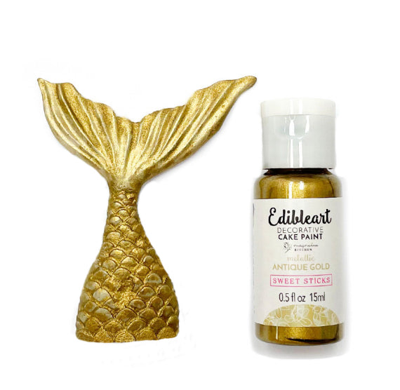 Metallic Antique Gold Edible Art Paint | www.sprinklebeesweet.com