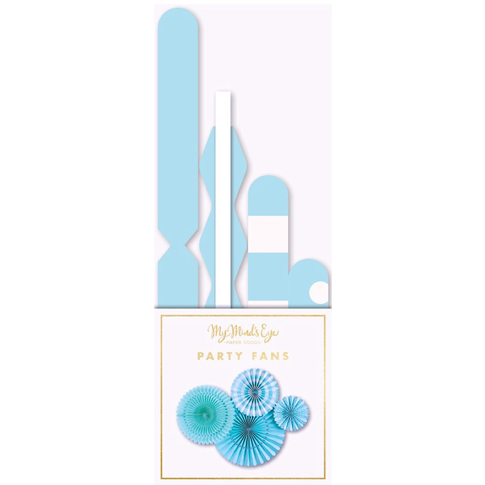 Aqua Party Fans | www.sprinklebeesweet.com