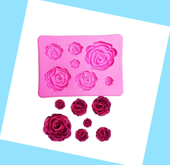 Rose Fondant Mold: Assorted | www.sprinklebeesweet.com