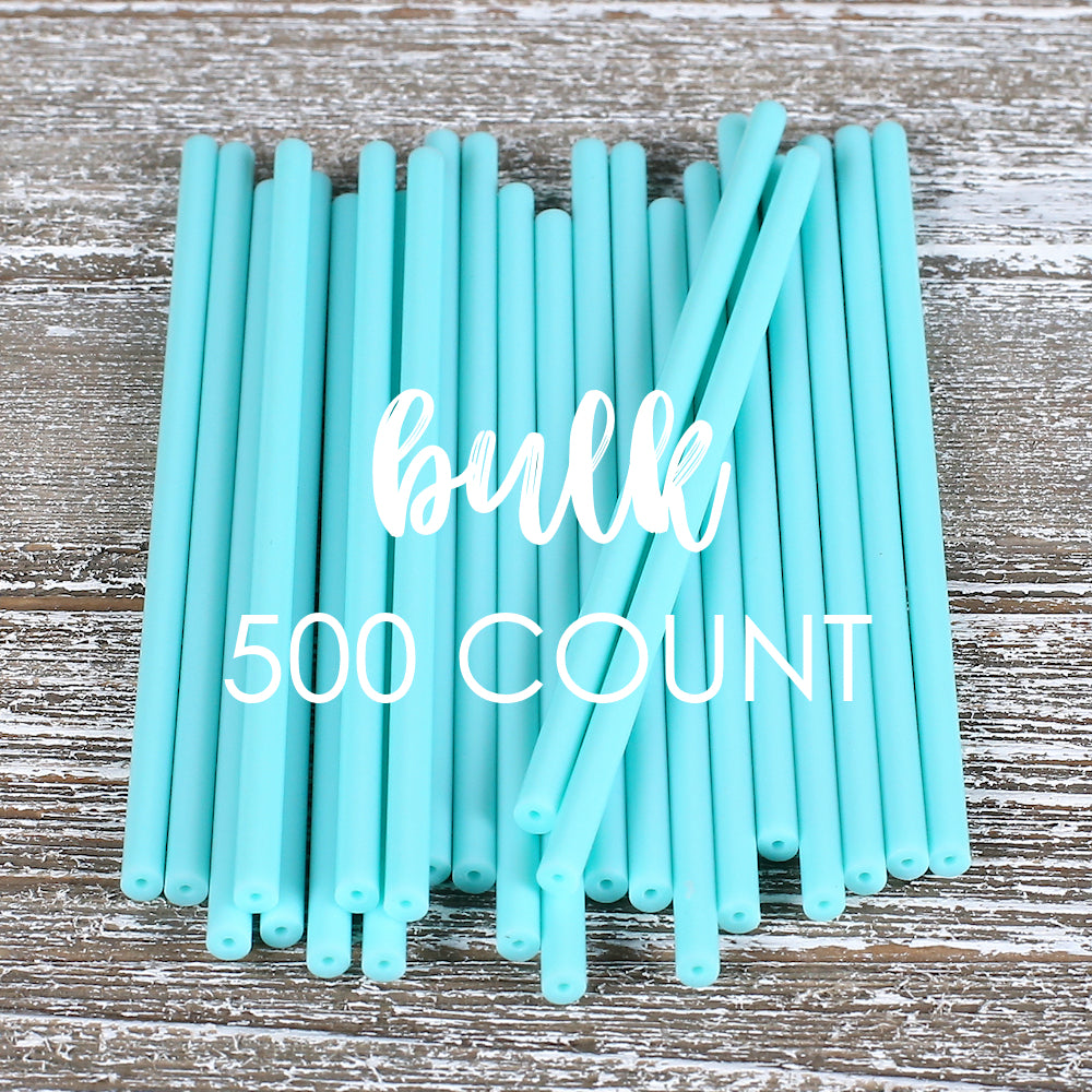 Bulk Light Aqua Lollipop Sticks: 4.5" | www.sprinklebeesweet.com