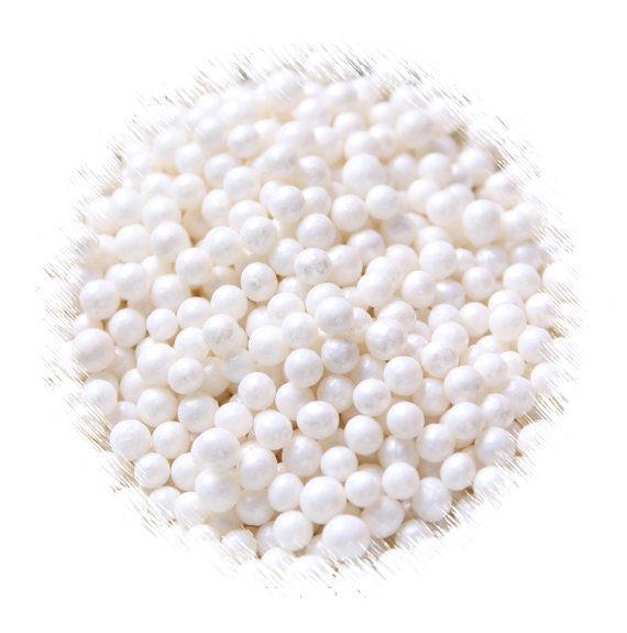 Mini White Sugar Pearls | www.sprinklebeesweet.com